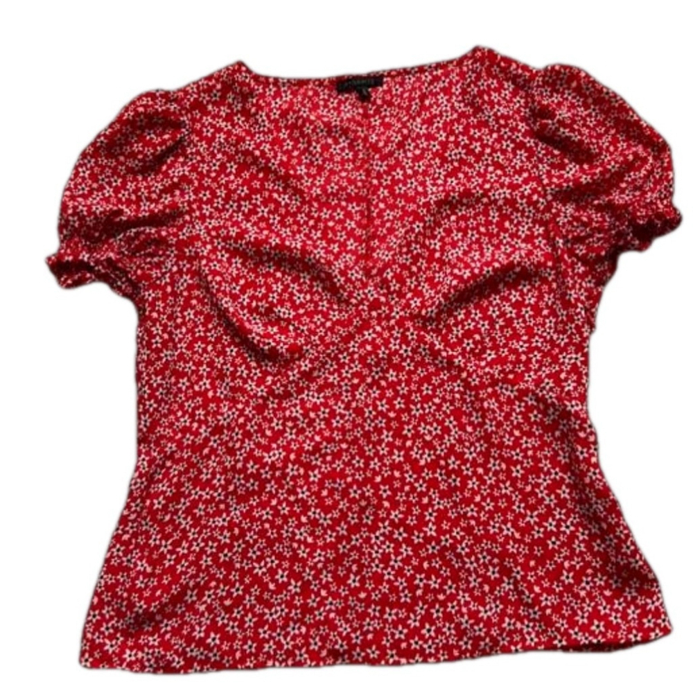 Dynamite Floral Print Short Sleeve Top